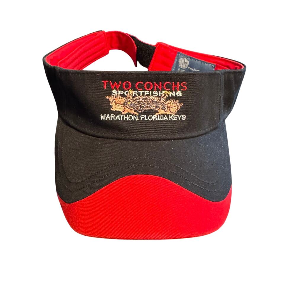 Two Conchs Sportfishing Fishing Charter Boat Marathon Florida Keys Visor Hat